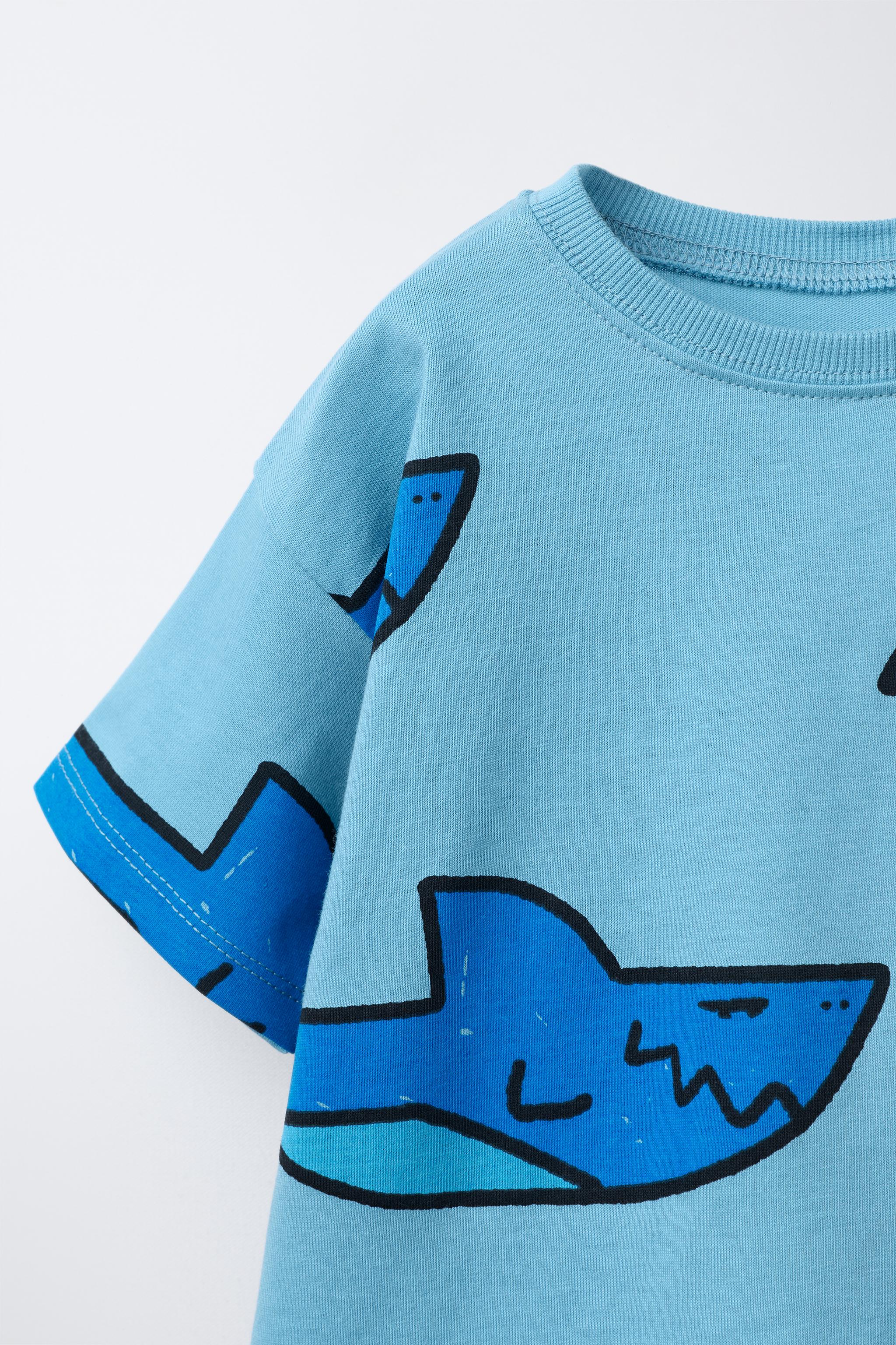 CRAB PRINT T-SHIRT AND SHORTS SET